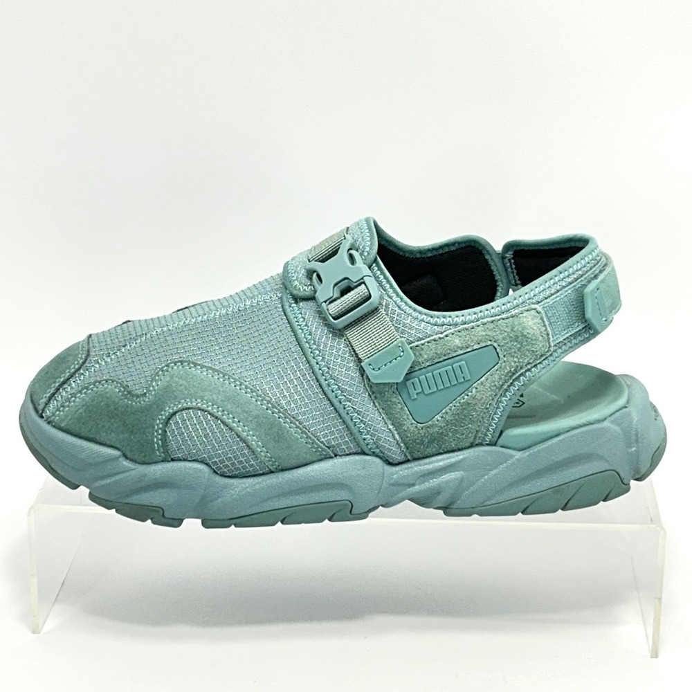 Puma Mens Size 11 TS-01 Tonal Adriatic Sandals Aqua Teal Backstrap Sneaker Shoes - Picture 2 of 13